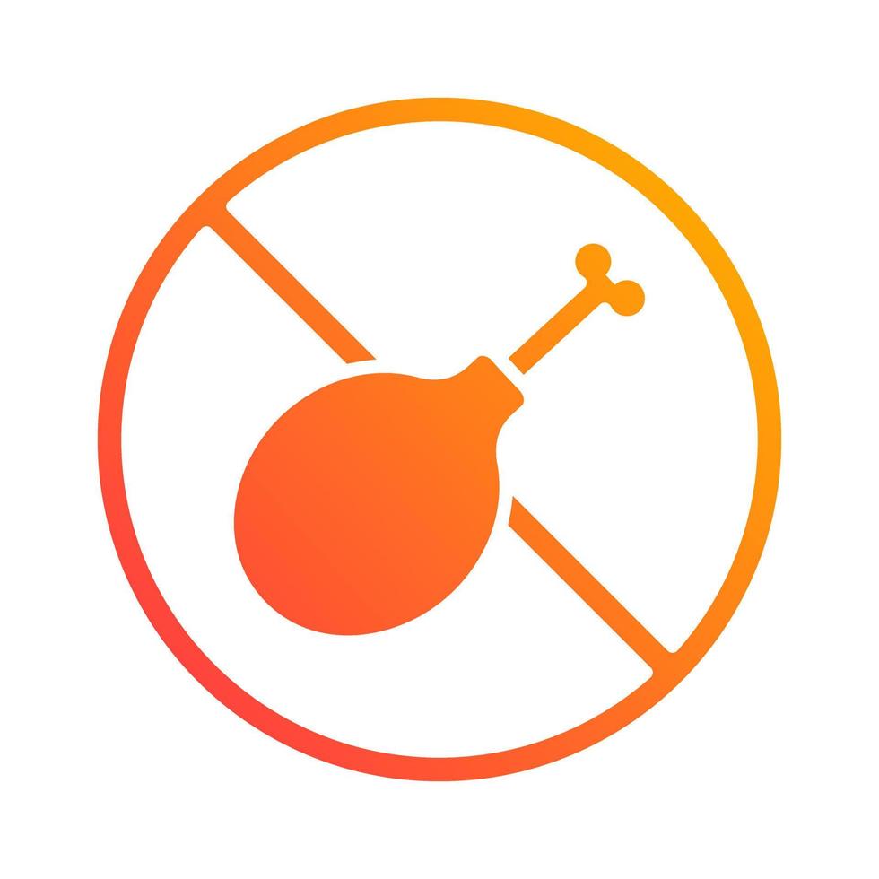 no food gradient icon button vector illustration