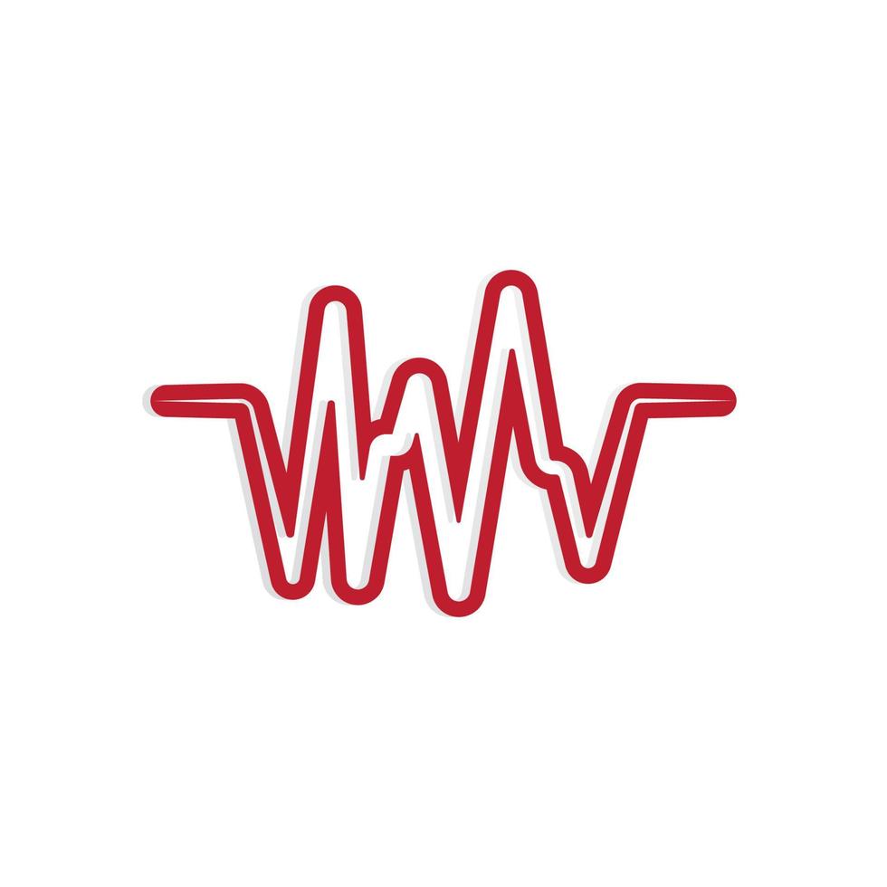 Sound waves logo vector illustration
