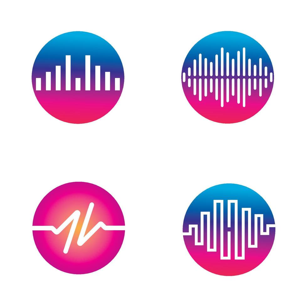 Sound waves logo vector illustration