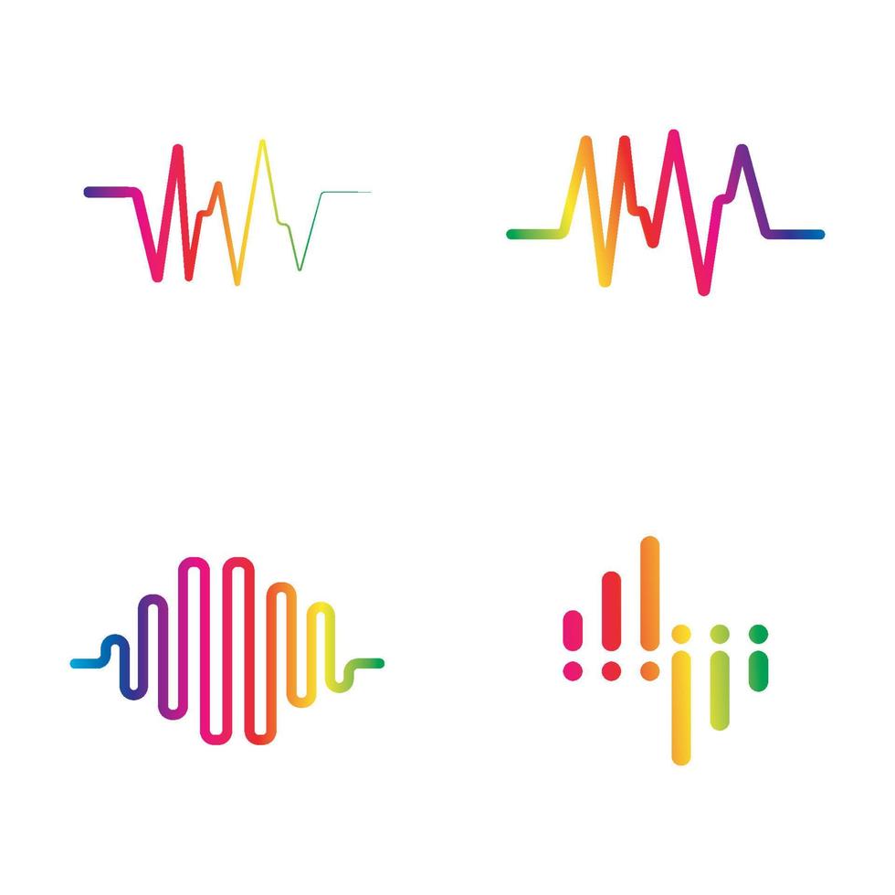 Sound waves logo vector illustration