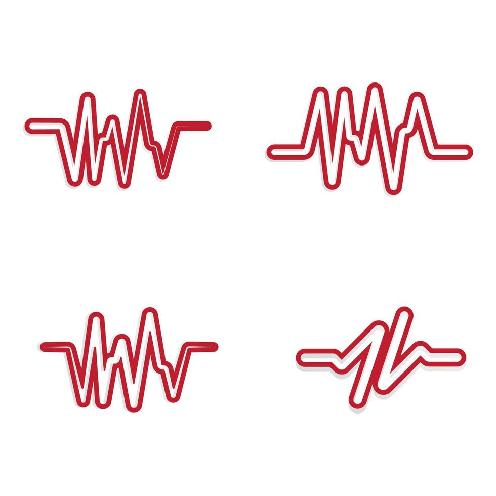 sonido olas logo vector ilustración