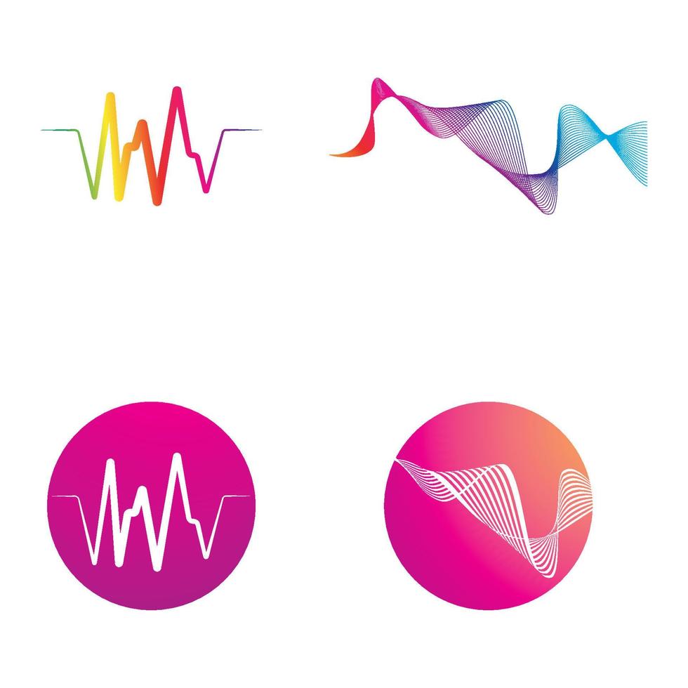 Sound waves logo vector illustration