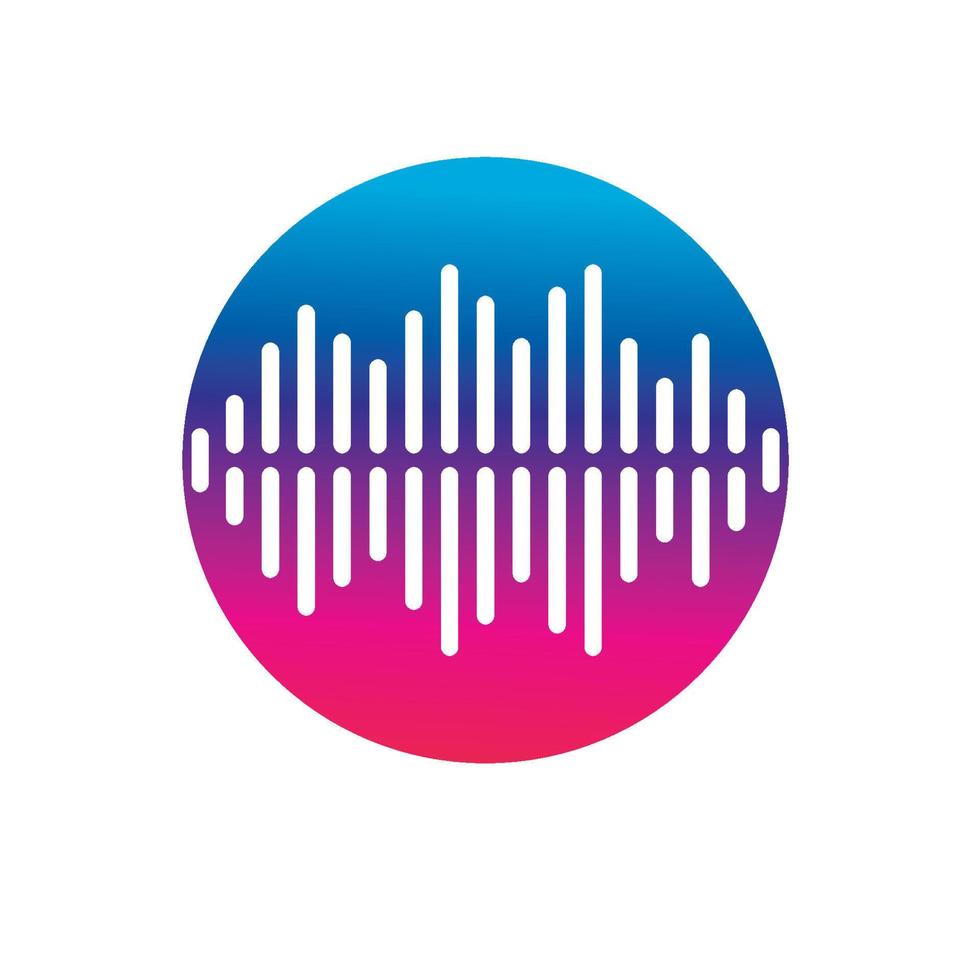 Sound waves logo vector illustration