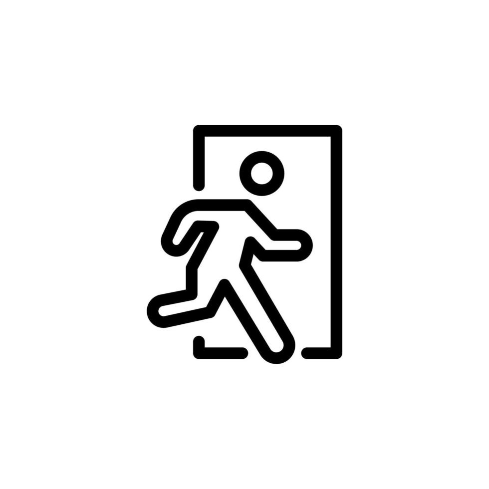 emergency exit icon vector