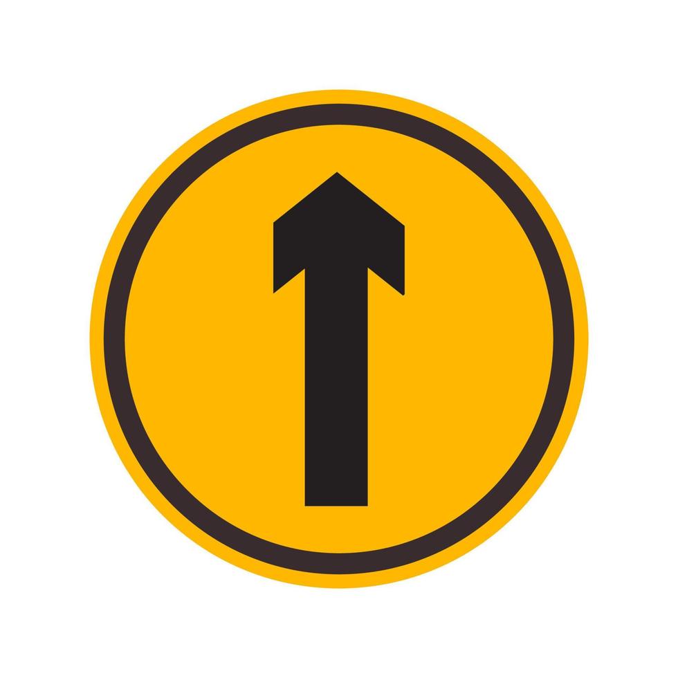 Road traffic sign. Proceed straight. Vector illustration isolated on white background