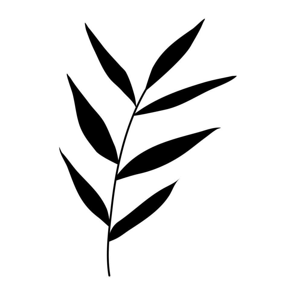 Aesthetic floral plant elements illustration vector