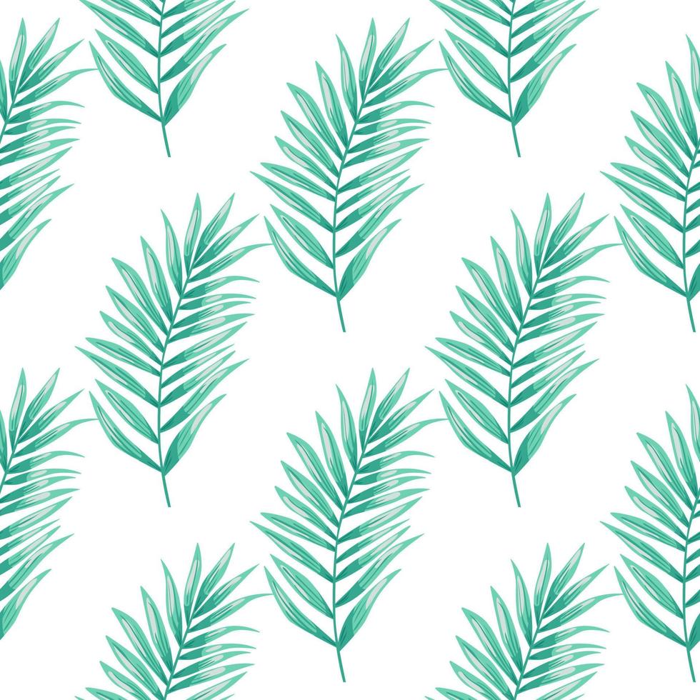 Abstract exotic plant seamless pattern. Tropical palm leaves pattern. Fern leaf wallpaper. Botanical texture. Floral background. vector