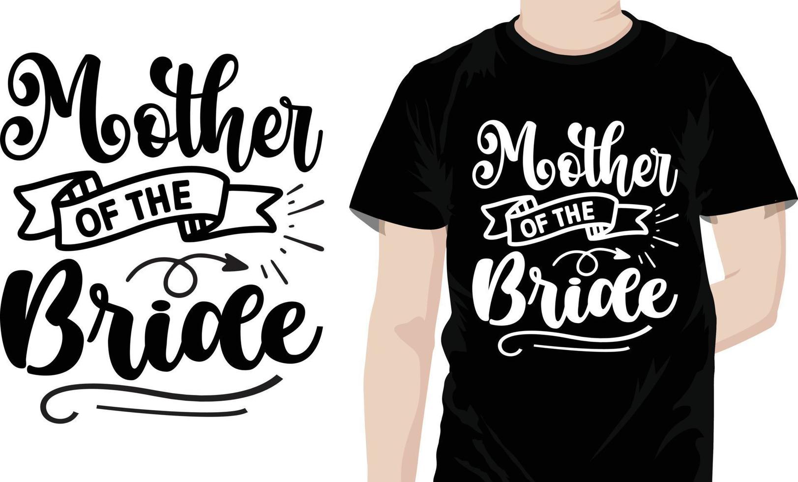 Mother of the bride Wedding Quotes Design vector
