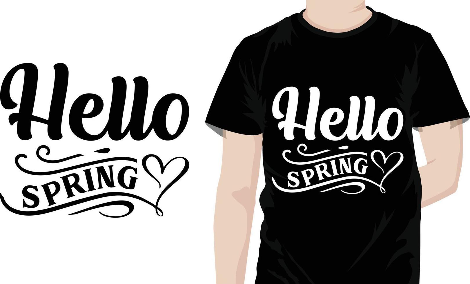 Hola primavera primavera citas diseño vector