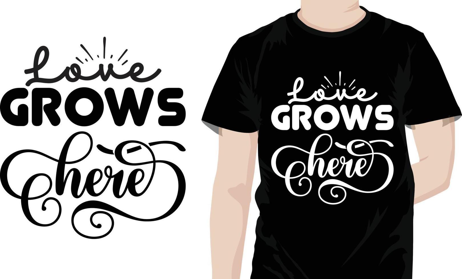 Love grows here Spring Quotes Design vector