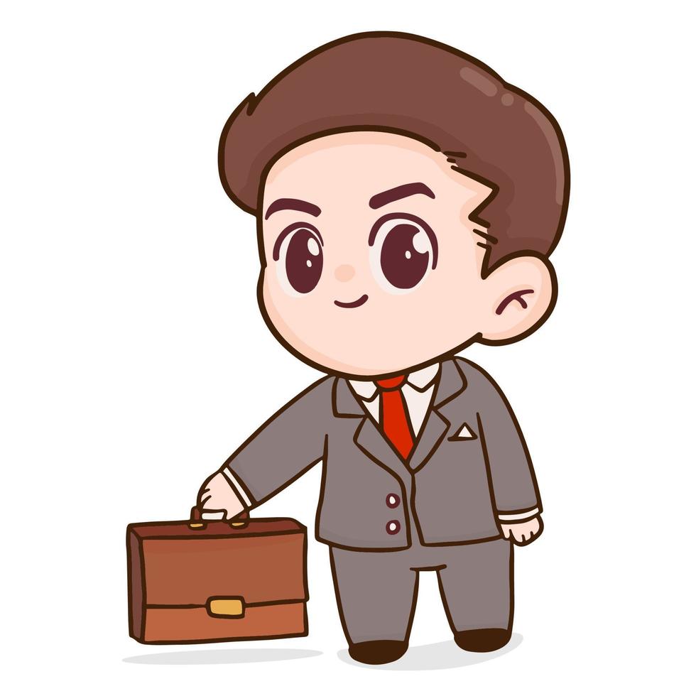 de edad mediana negocio hombre personaje en traje con maletín - plano dibujos animados estilo, vector ilustración.