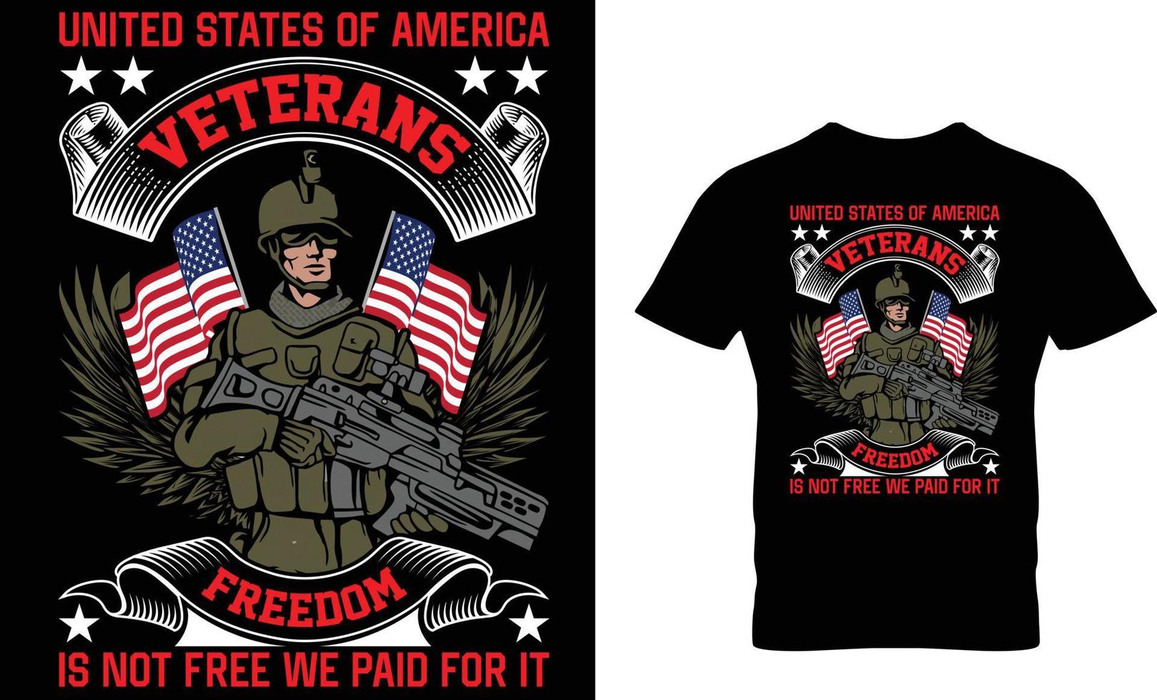 Veteran T-Shirt design vector