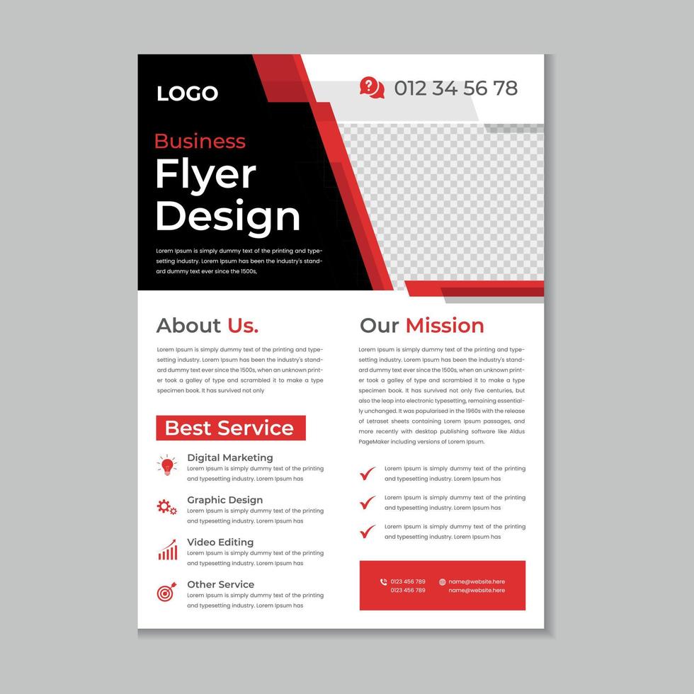Corporate business flyer layout, Flyer cover design, Annual report, Corporate presentation, Digital marketing layout, Digital marketing flyer, Business brochure template design with mockup vector