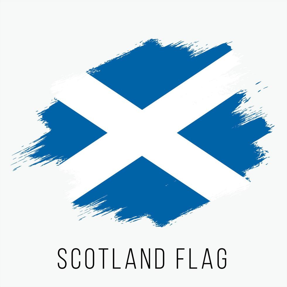 Grunge Scotland Vector Flag