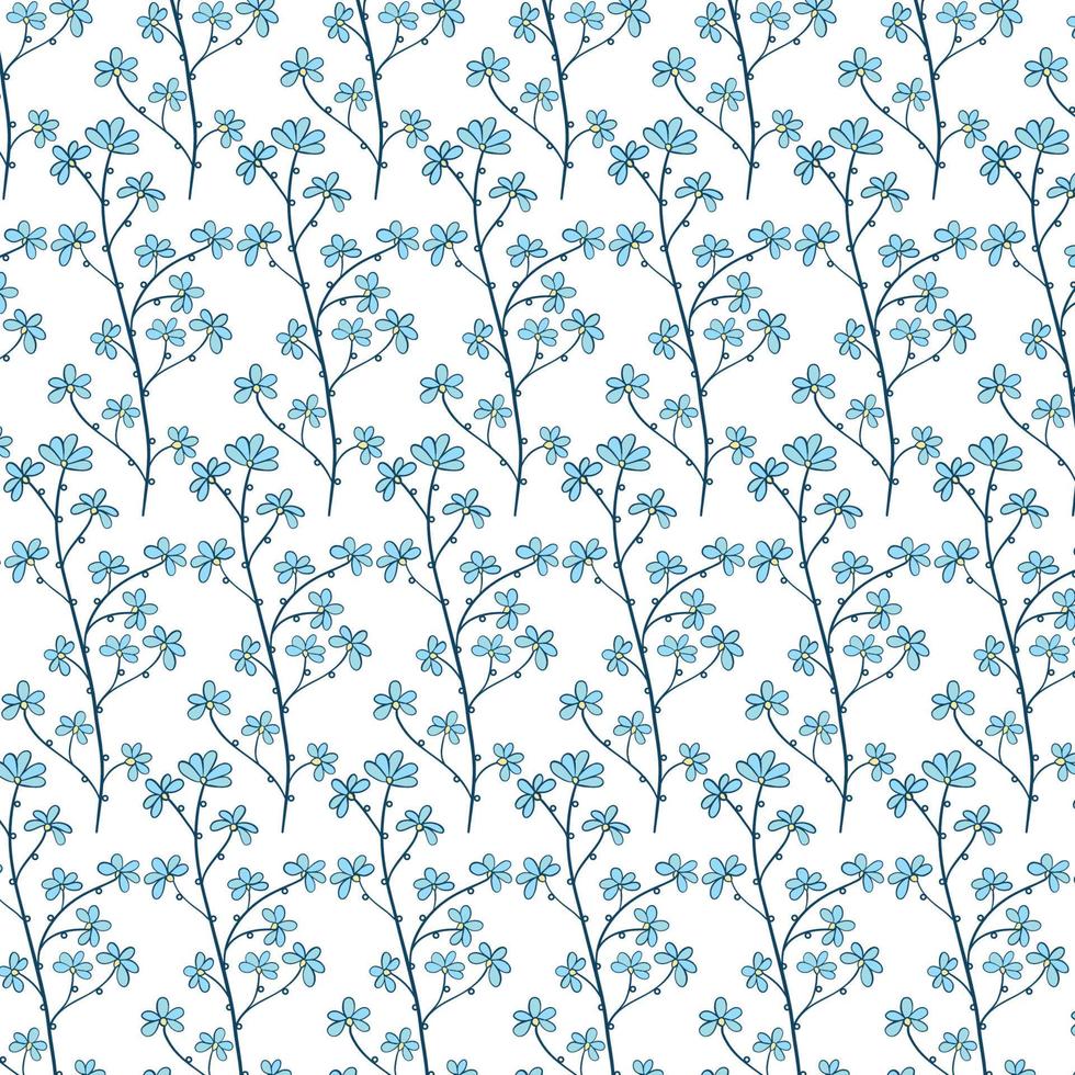Seamless floral pattern. Cute retro textures. Flowers and dots for fabric, paper, packaging design. vector