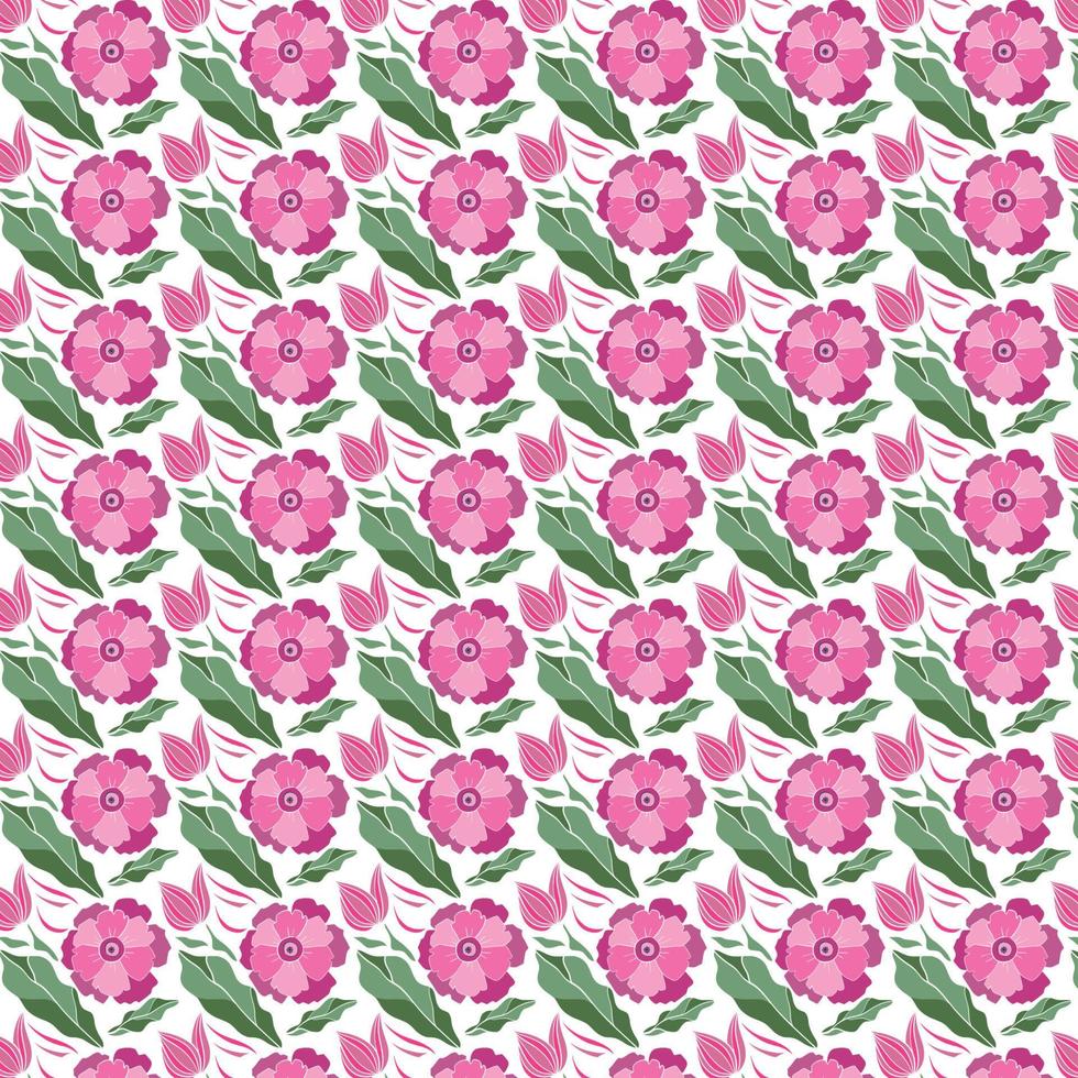 Seamless floral pattern. Cute retro textures. Flowers and dots for fabric, paper, packaging design. vector