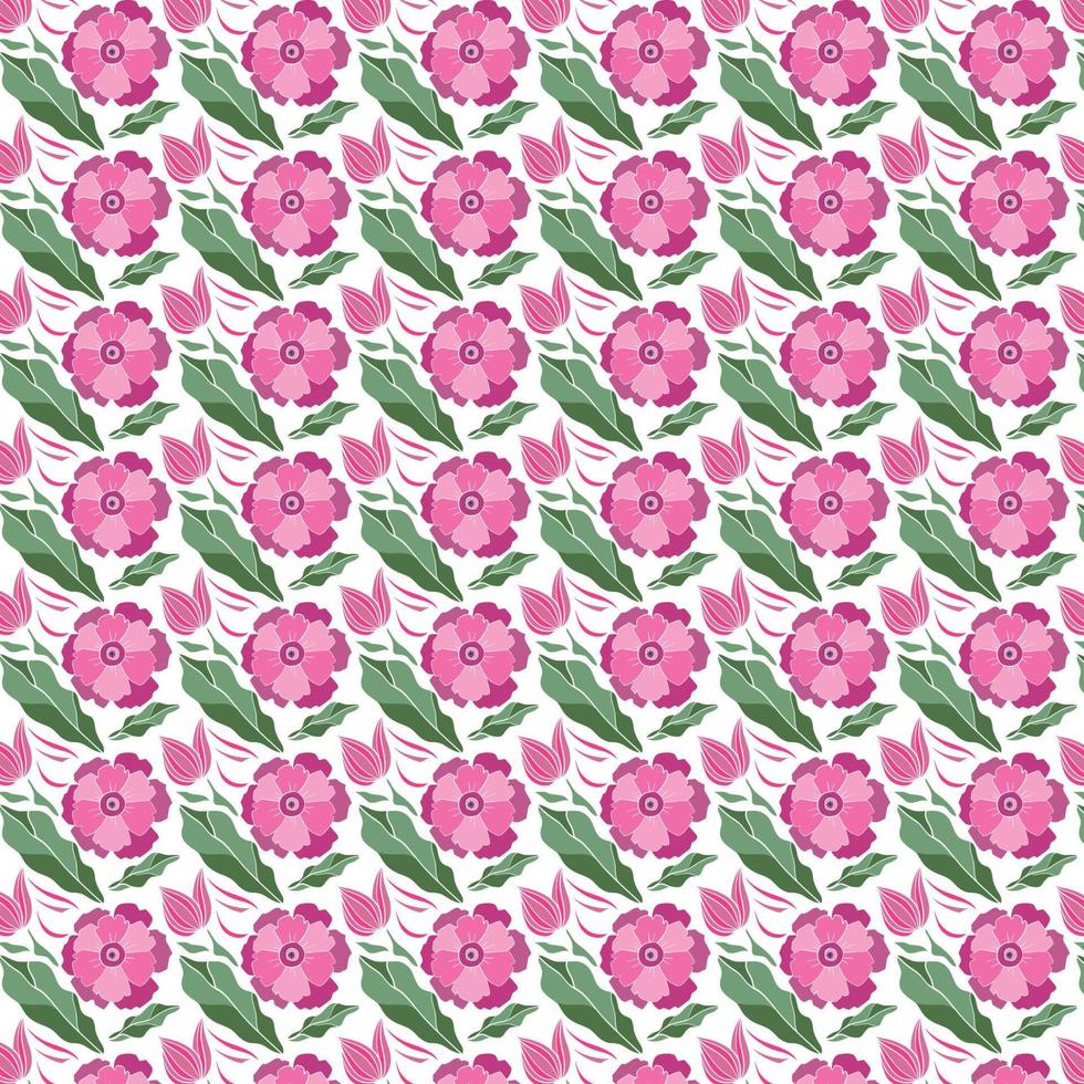 Seamless floral pattern. Cute retro textures. Flowers and dots for fabric, paper, packaging design. vector