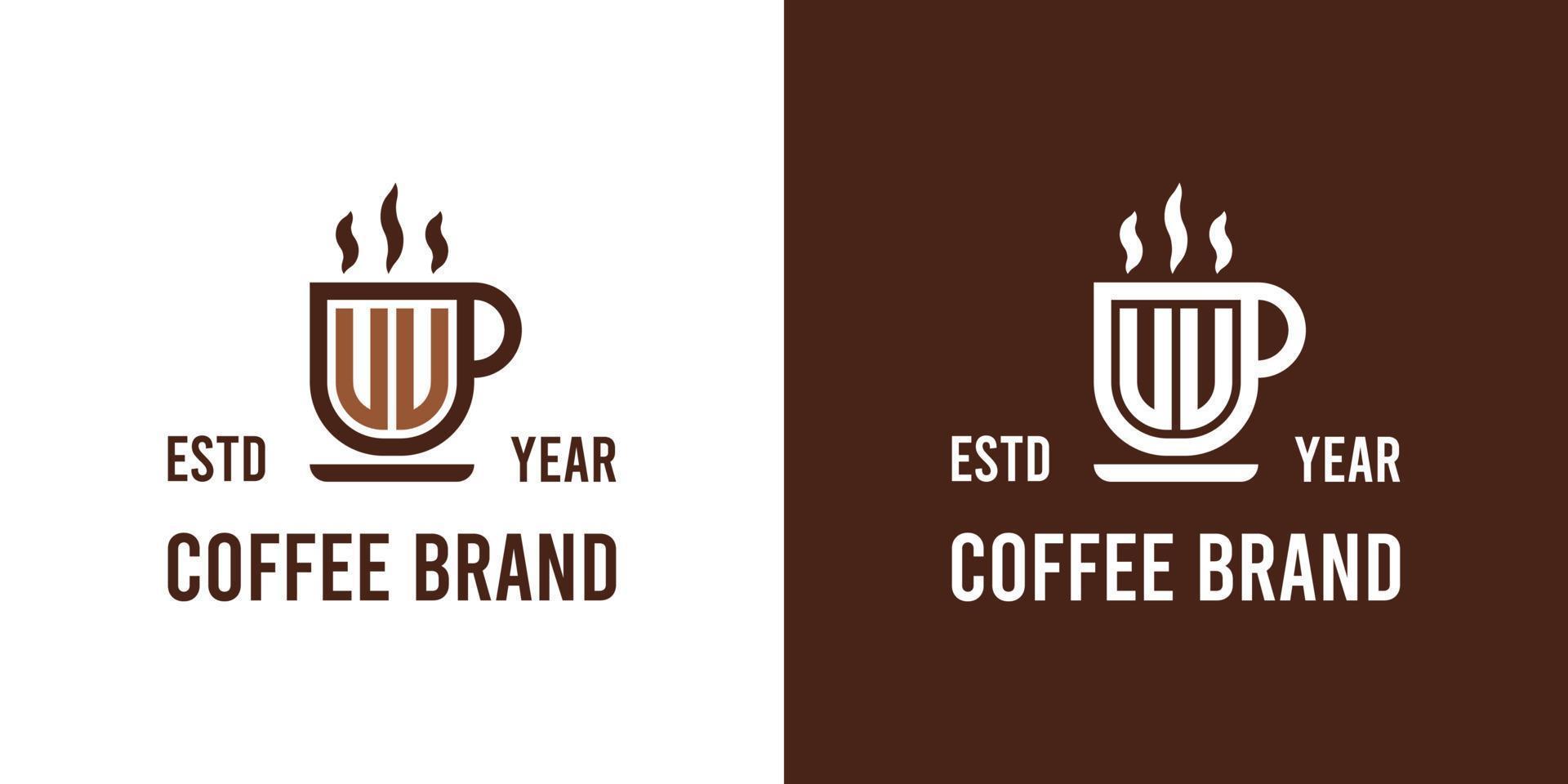 letra uu café logo, adecuado para ninguna negocio relacionado a café, té, o otro con uu iniciales. vector