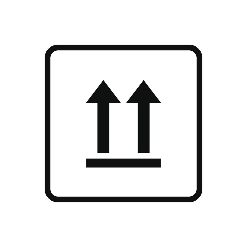 This way up icon isolated on white background vector