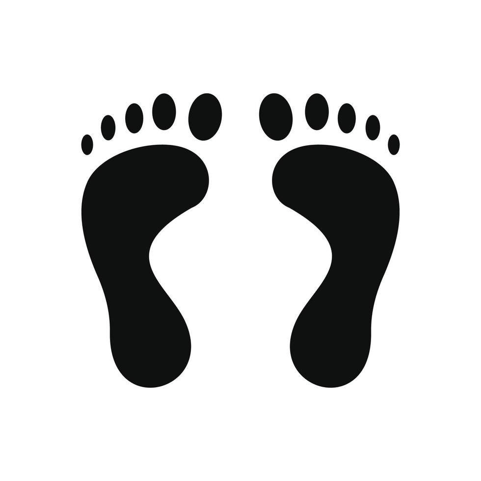 Foot print icon isolated on white background vector