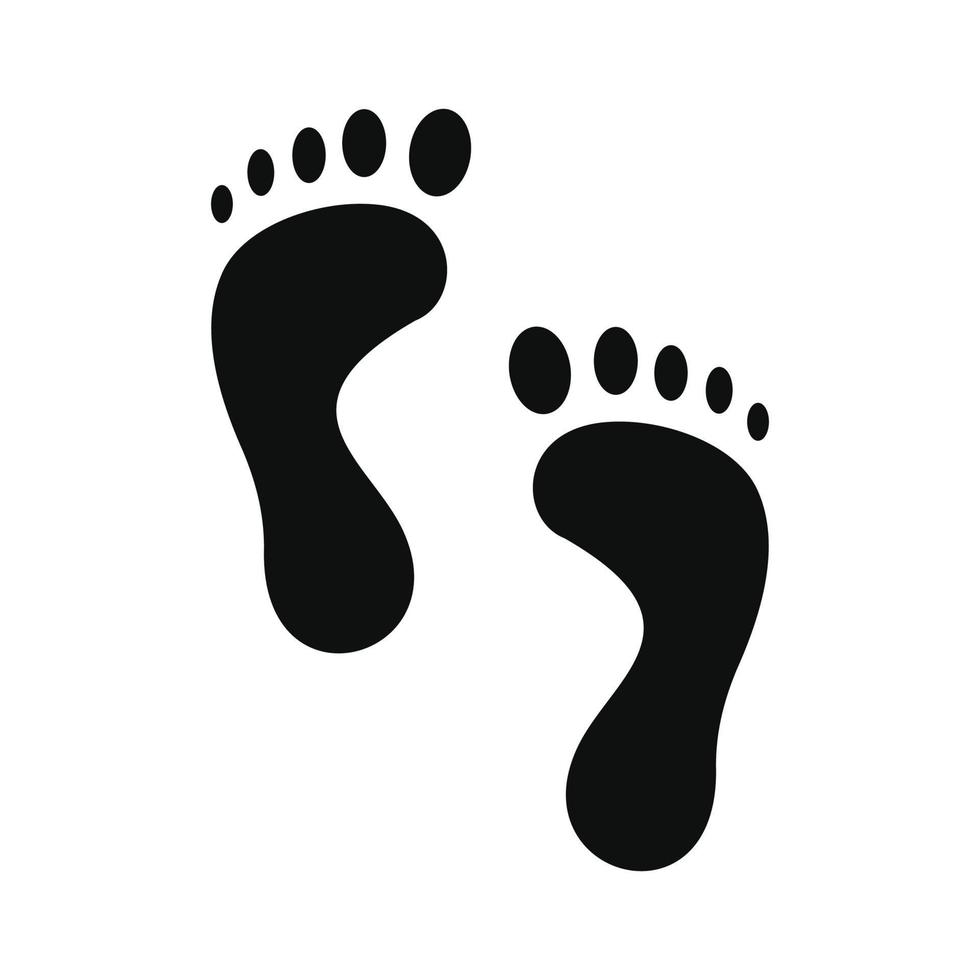 Foot print icon isolated on white background vector