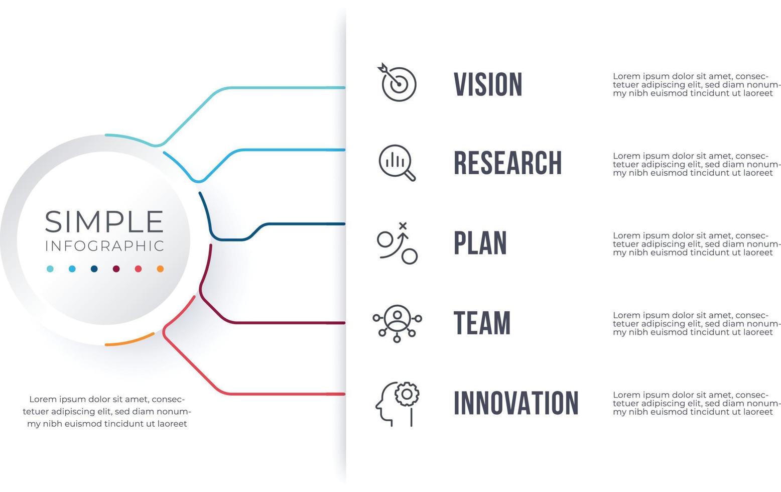 Business data visualization. Process chart. Abstract elements of graph, Parts or Processes. Business presentation. vector