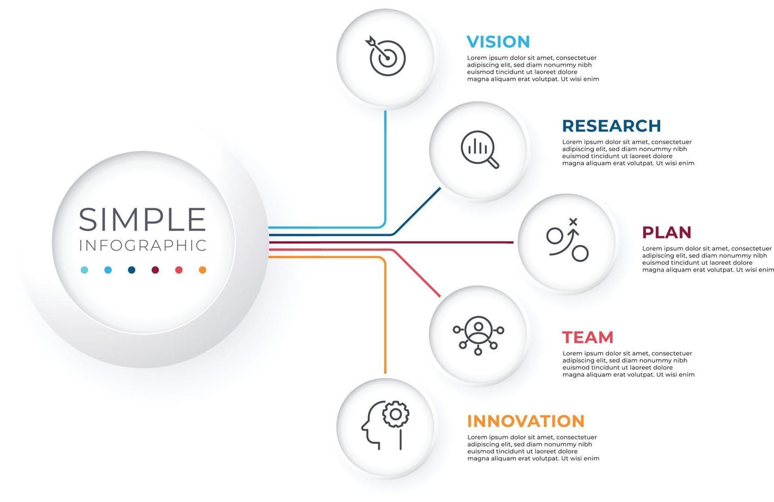 Business data visualization. Process chart. Abstract elements of graph, Parts or Processes. Business presentation. vector