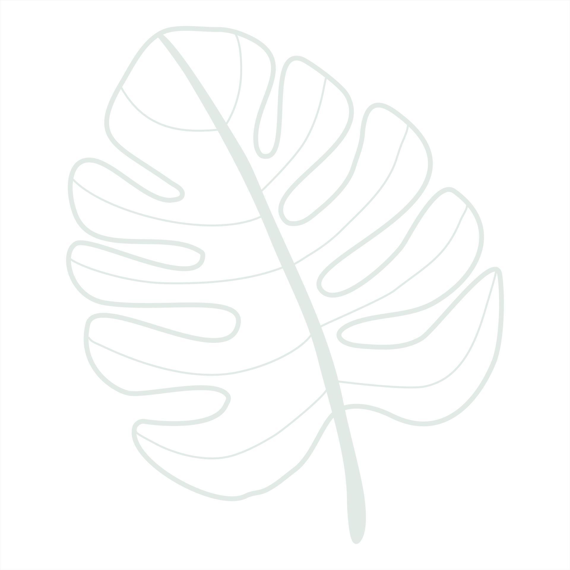 Line art leaf 23119248 Vector Art at Vecteezy