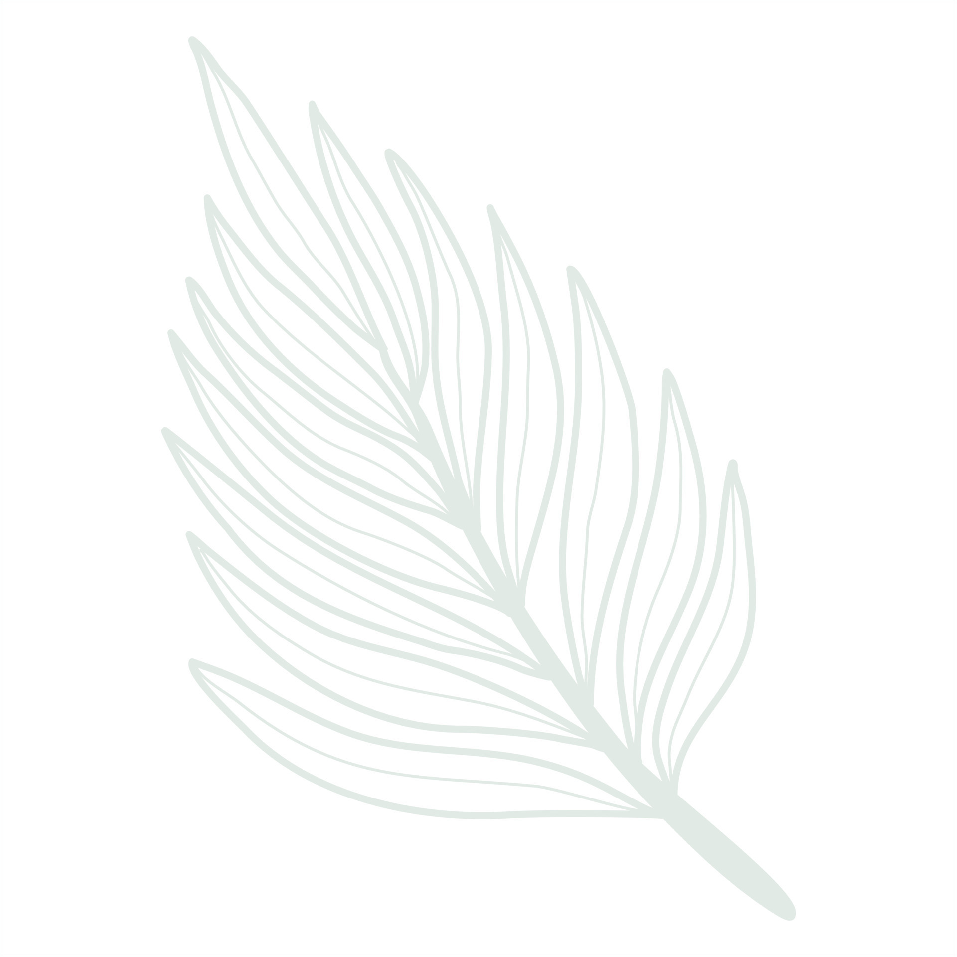 Line art leaf 23119253 Vector Art at Vecteezy