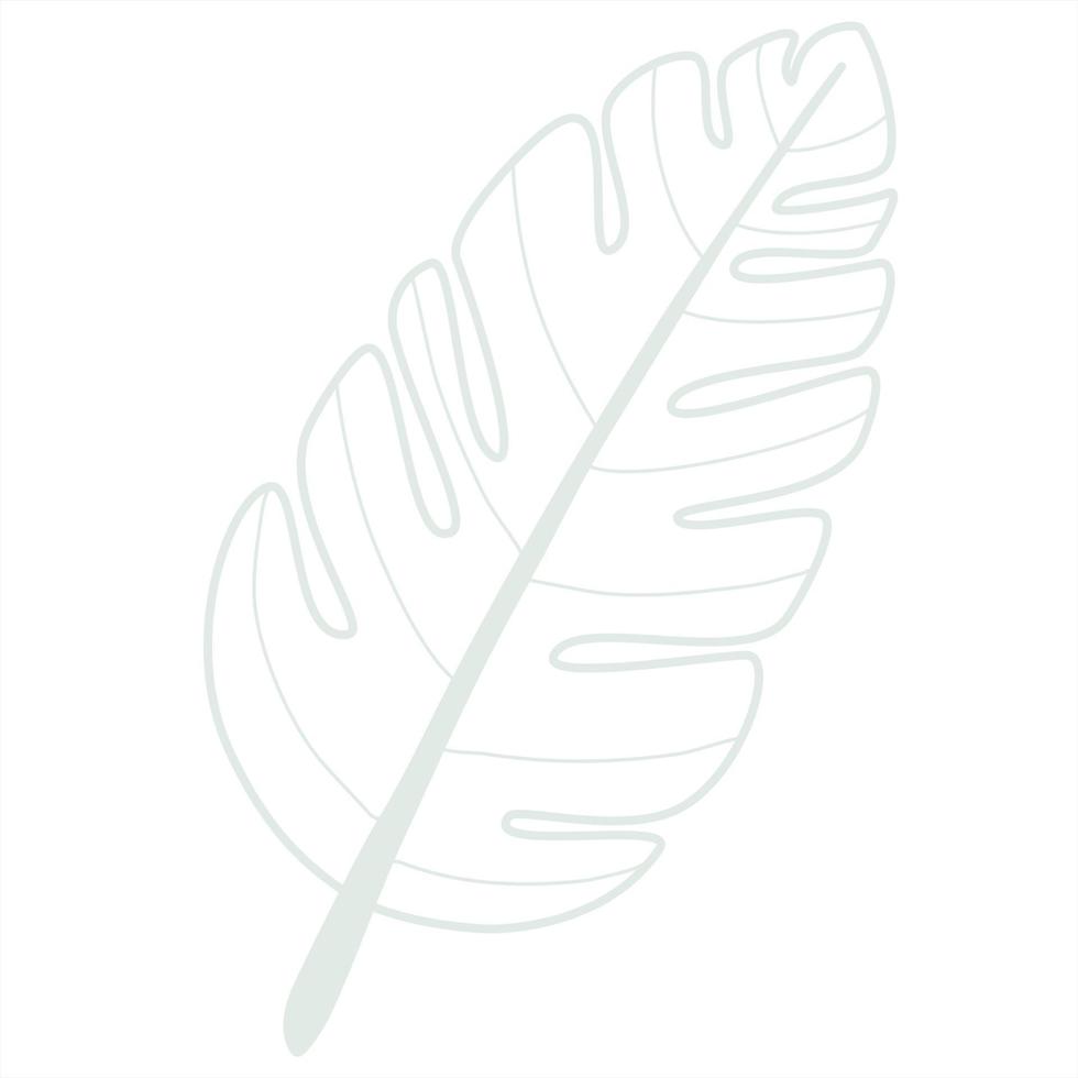 Line art leaf vector