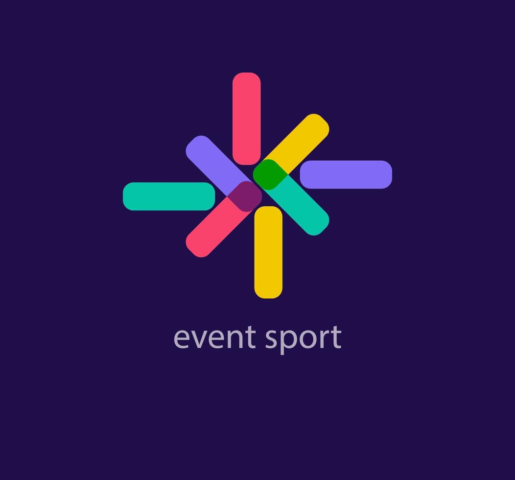 Activity sports bars logo. Unique design color transitions. Creative geometric bars logo template. vector. vector