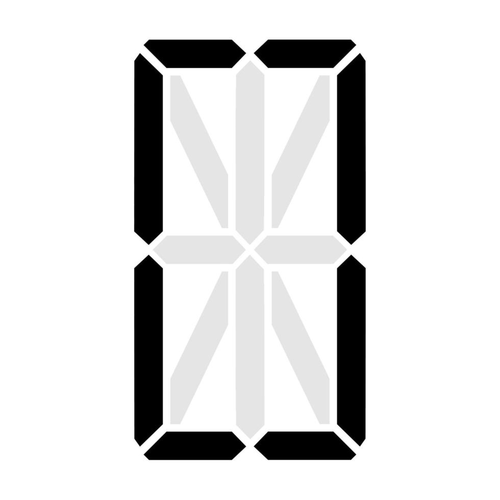 Simple illustration of digital letter or symbol Electronic figure of letter O vector