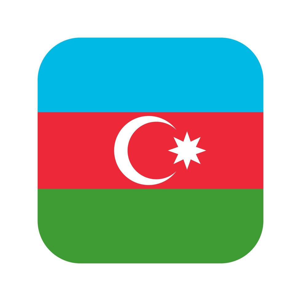 Azerbaijan flag simple illustration for independence day or election vector