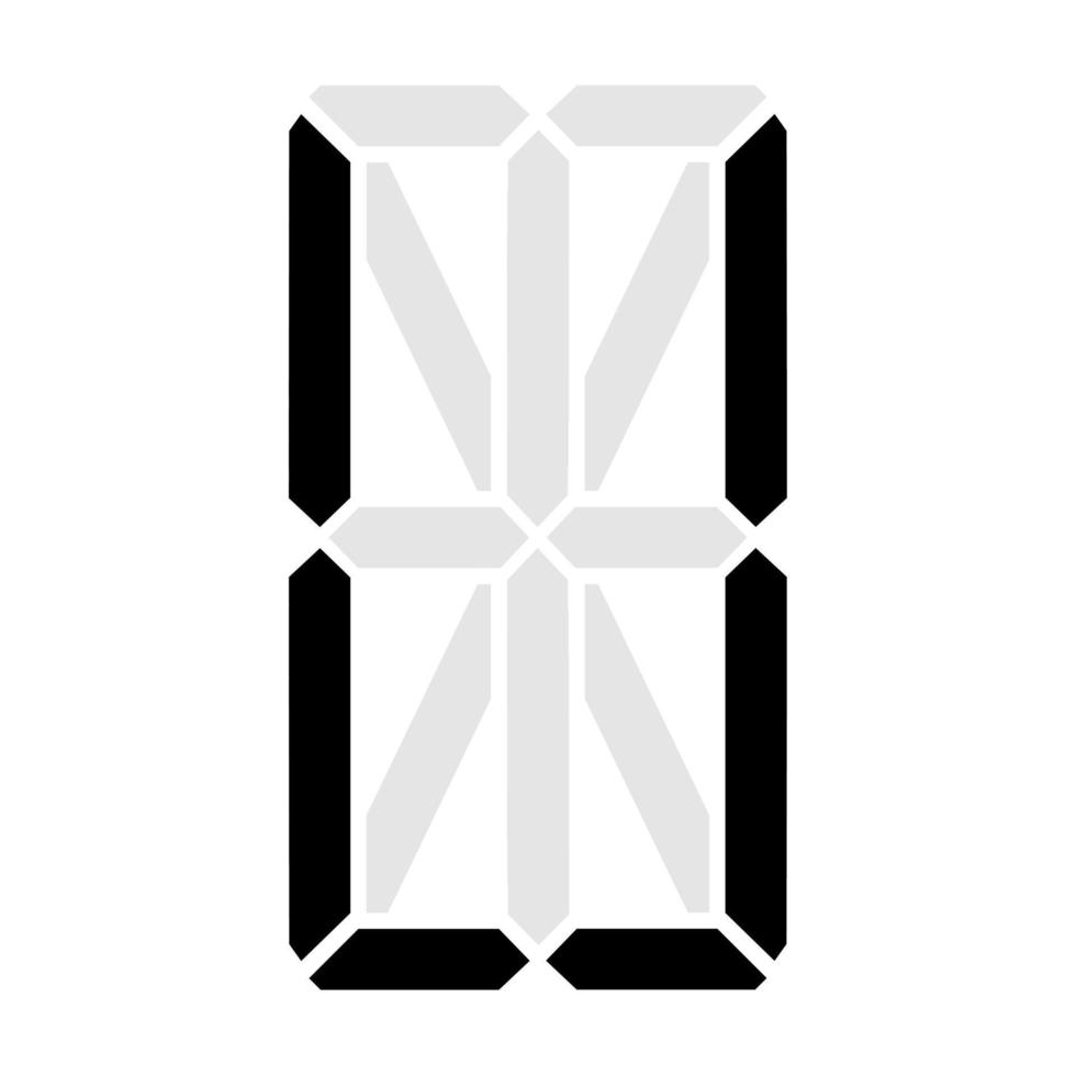 Simple illustration of digital letter or symbol Electronic figure of letter U vector
