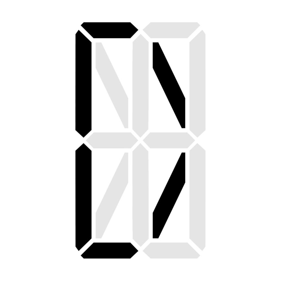 Simple illustration of digital letter or symbol Electronic figure of letter D vector