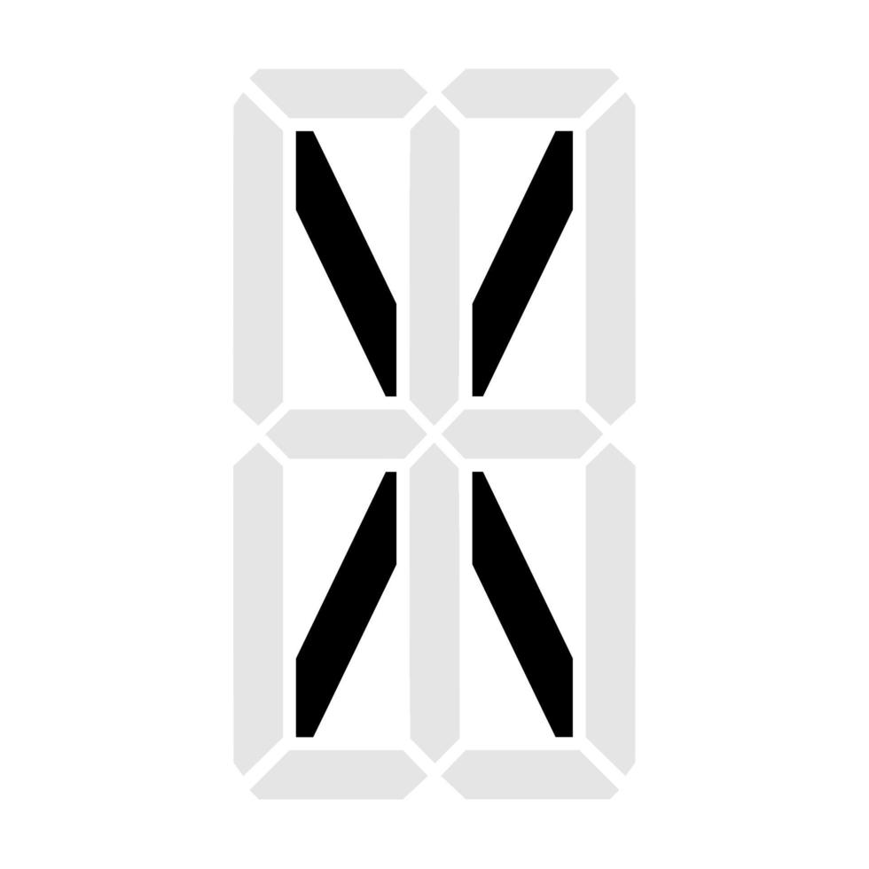 Simple illustration of digital letter or symbol Electronic figure of letter X vector