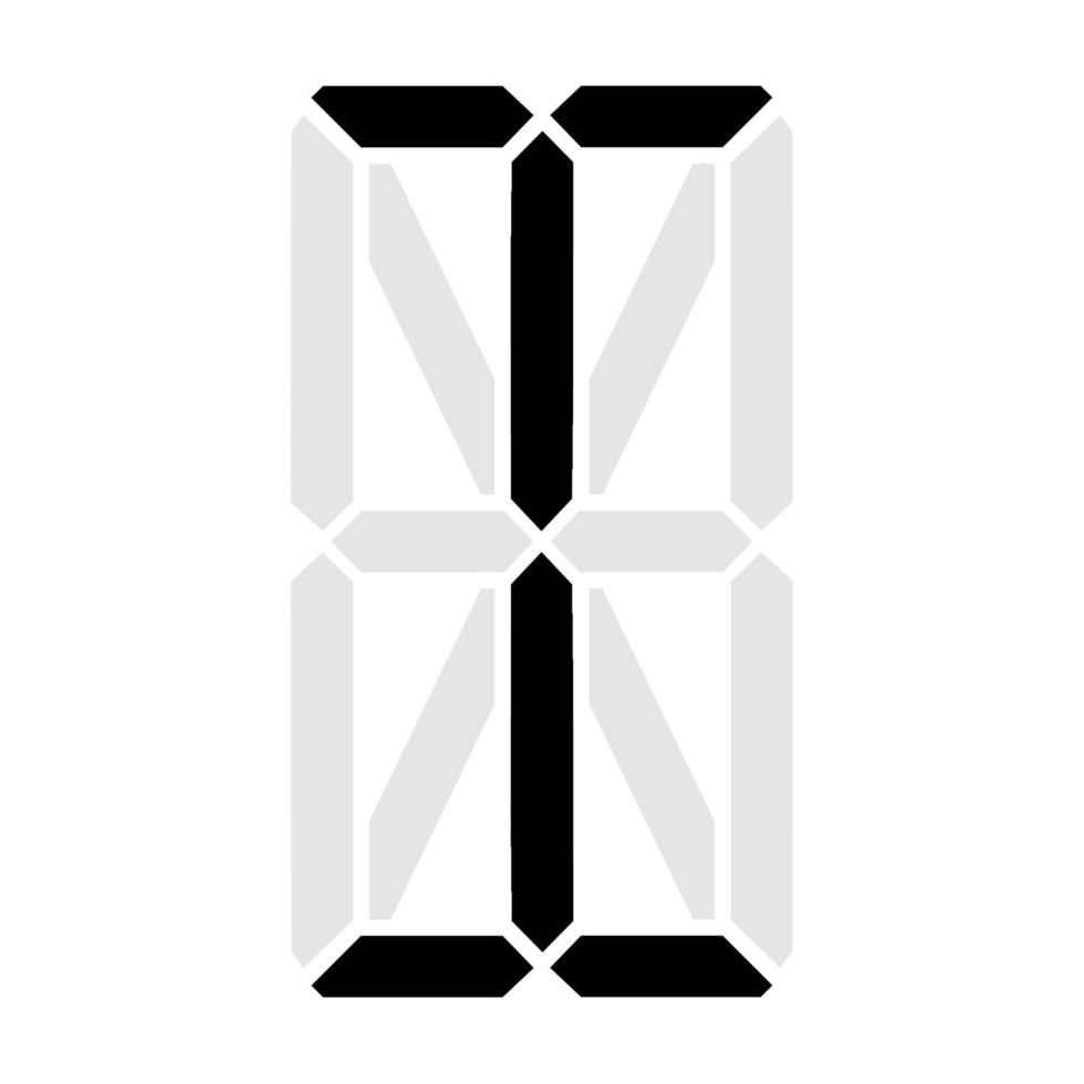 Simple illustration of digital letter or symbol Electronic figure of letter I vector