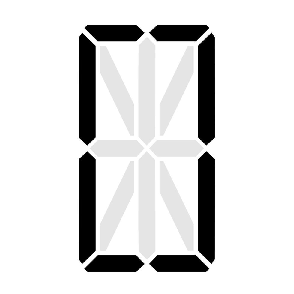 Simple illustration of digital number. Electronic figure of number zero vector