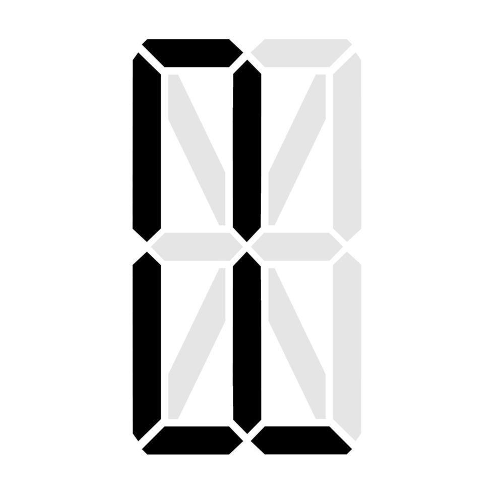 Simple illustration of digital letter or symbol Electronic figure of letter Q vector