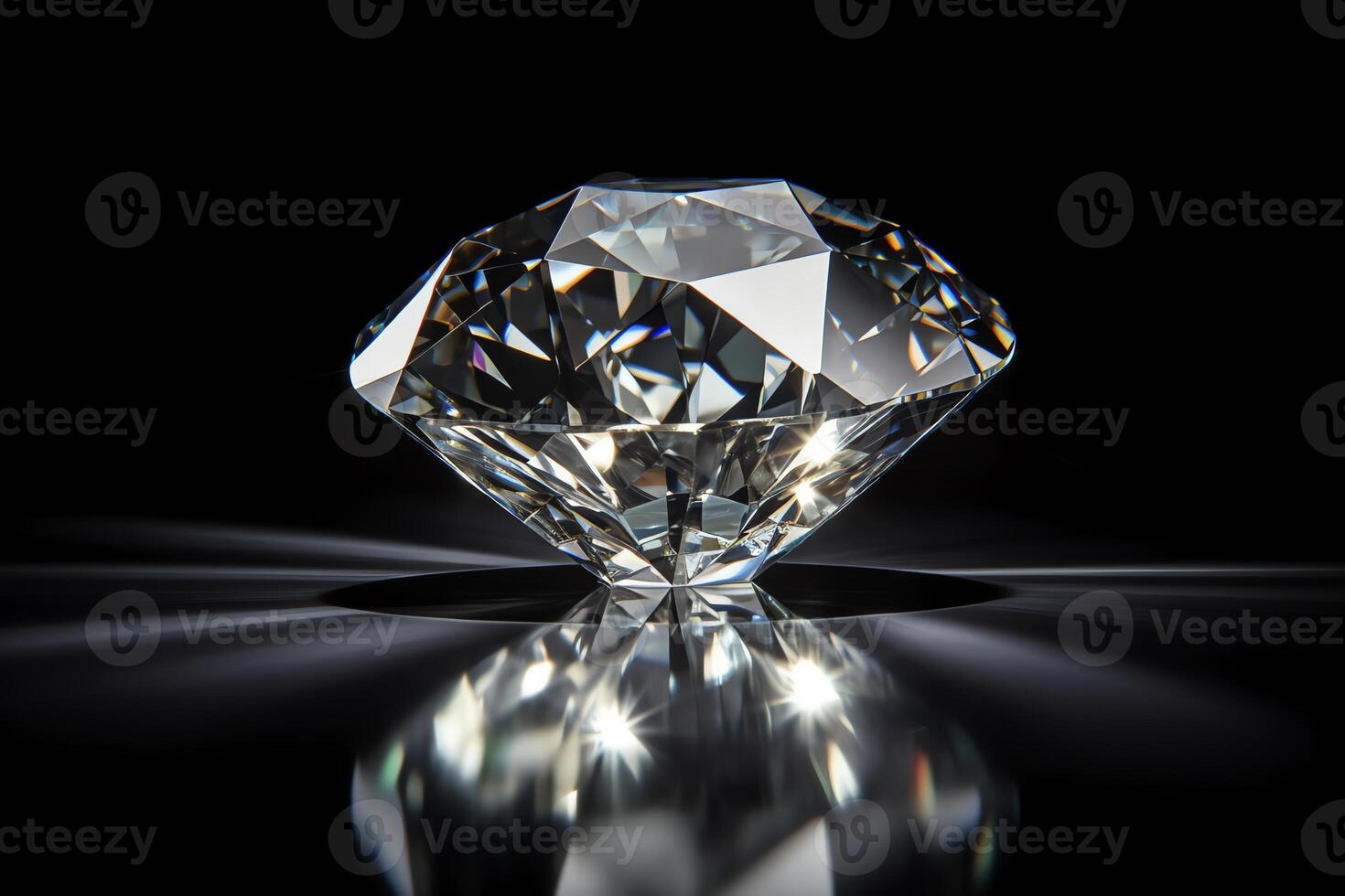 Sparkling Diamond Image With Reflective Surface photo