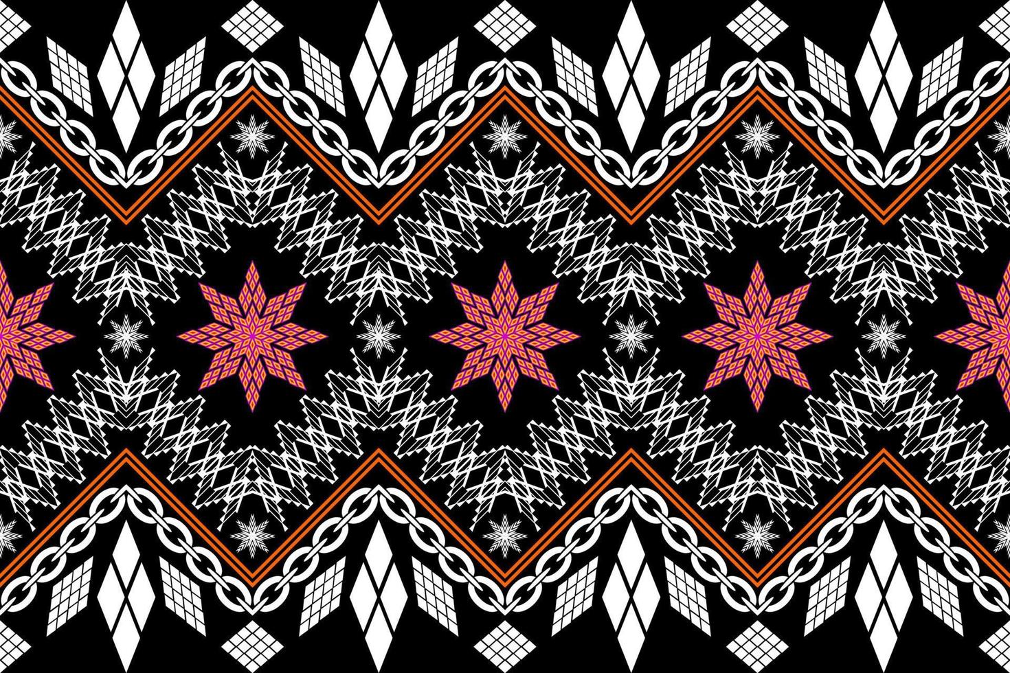 patrón de arte tradicional oriental étnico geométrico. estilo de bordado tribal de figura. diseño para antecedentes étnicos, papel tapiz, ropa, envoltura, tela, elemento, sarong, ilustración vectorial vector