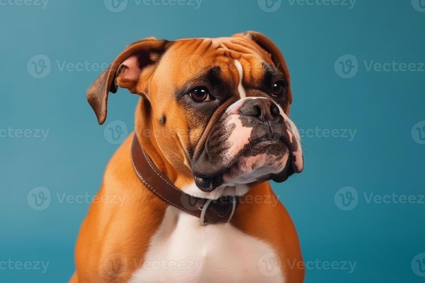 Close-up portrait of a boxer dog photo