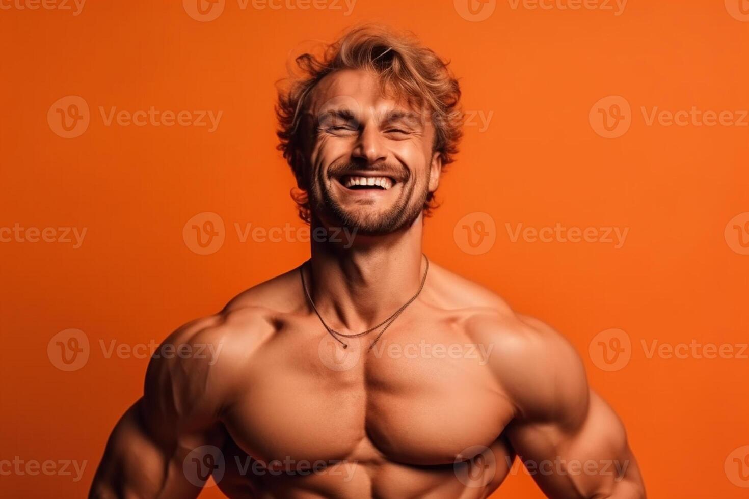 Portrait of a handsome muscular man photo