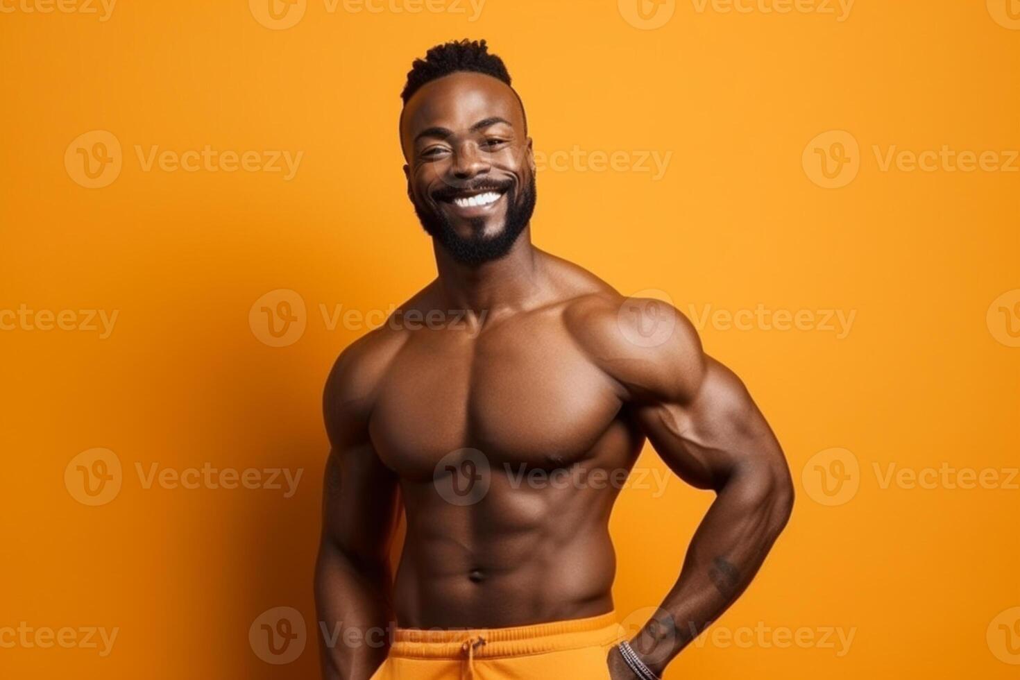 Portrait of a handsome muscular man photo