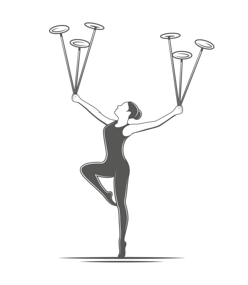 Plate spinning circus vector
