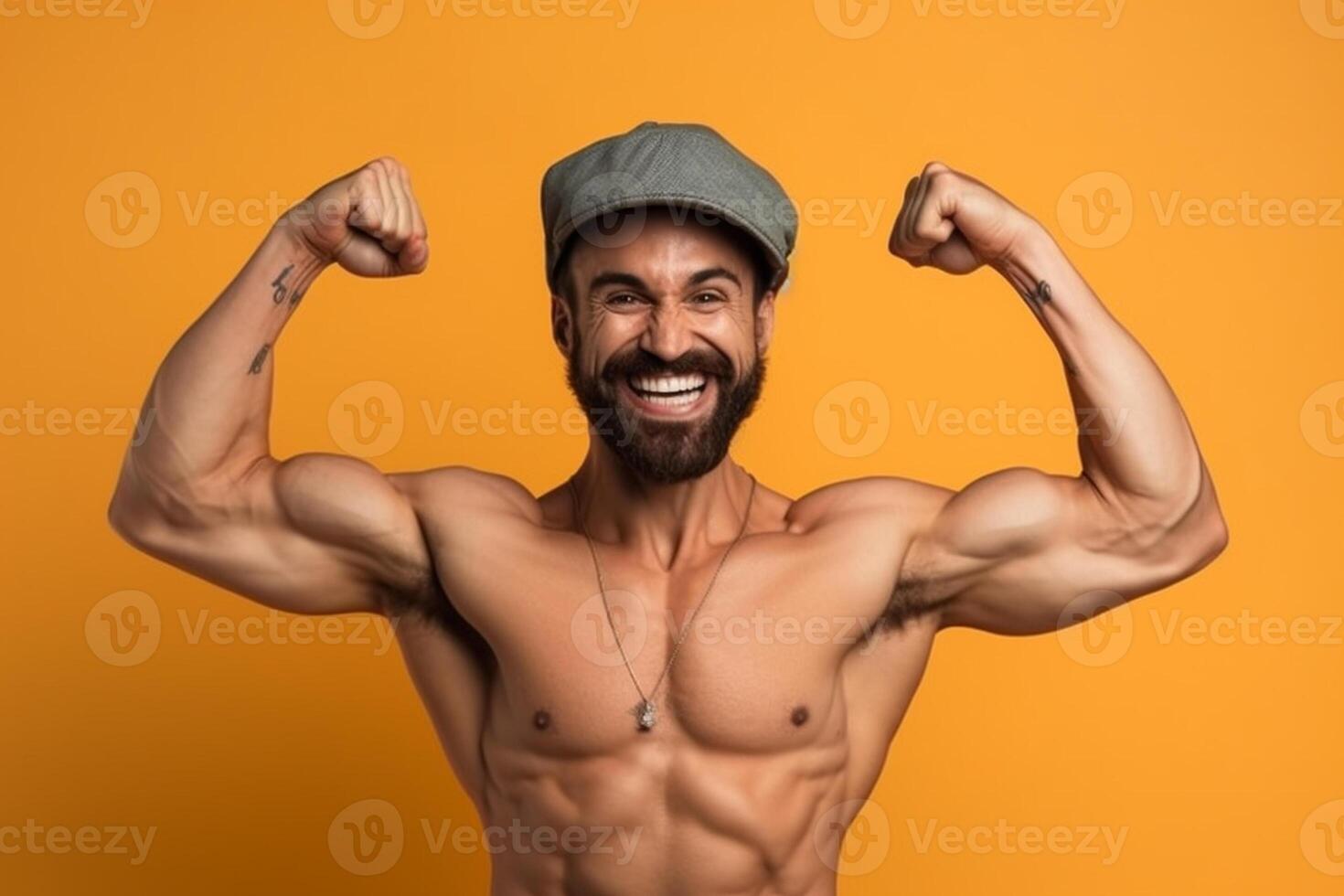 Portrait of a handsome muscular man photo