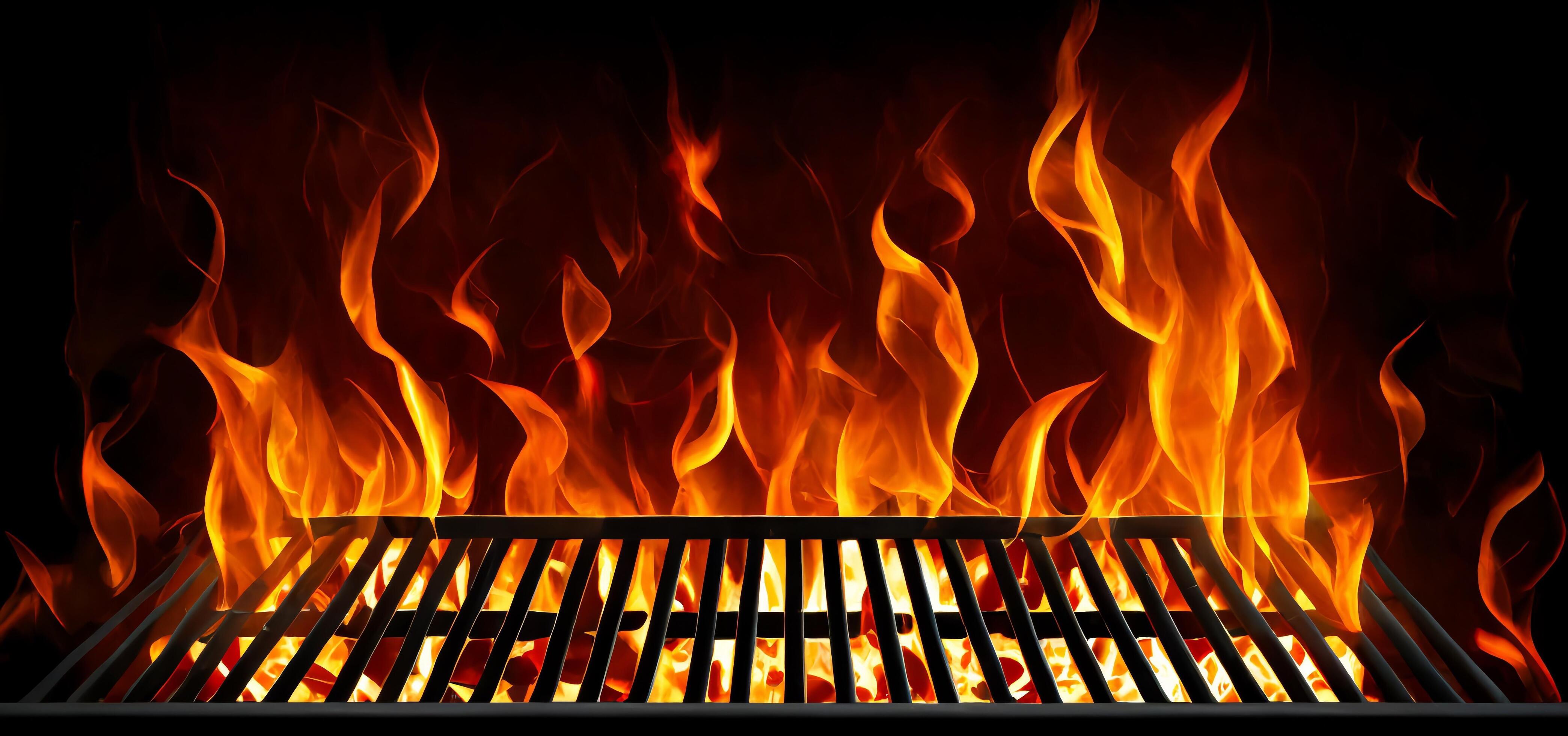 The hot grill and flame with 23120627 Stock Photo at Vecteezy