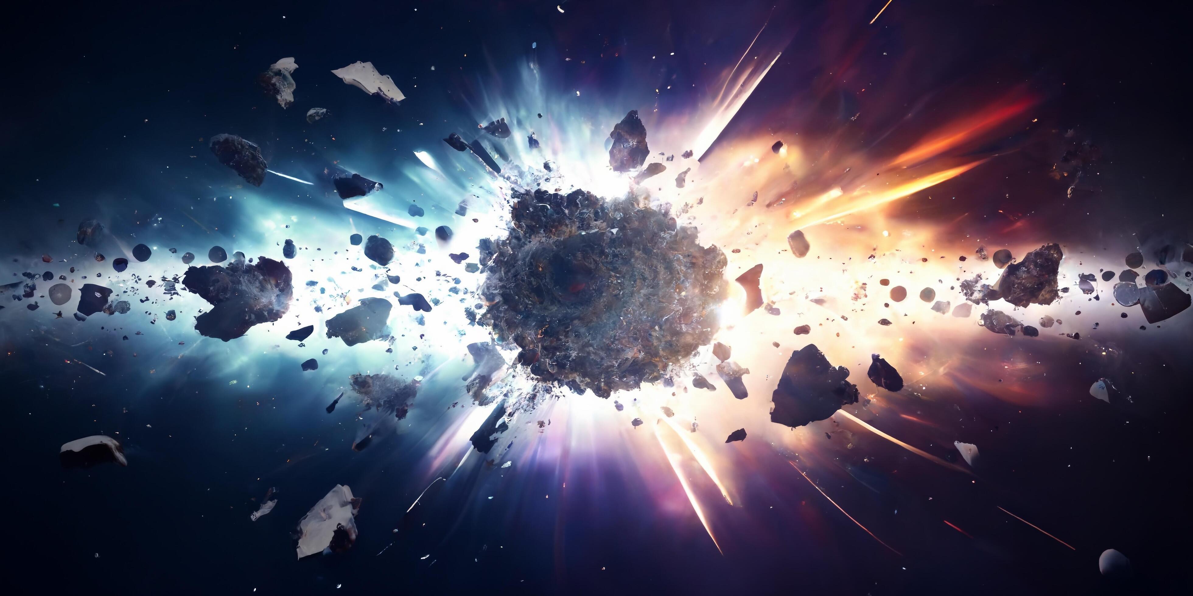 overdrive smal jord The Big Bang explosion with AI generated. 23120640 Stock Photo at Vecteezy