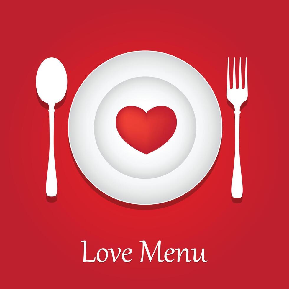 Love Menu eating 23120835 Vector Art at Vecteezy