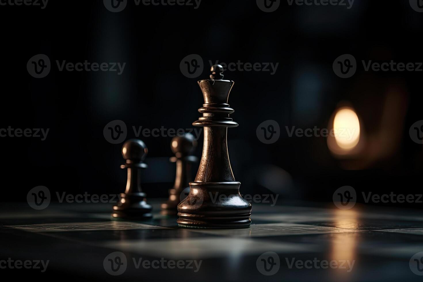 glass chess pieces on a dark background, the concept of business strategy.  ai generative 27066020 Stock Photo at Vecteezy